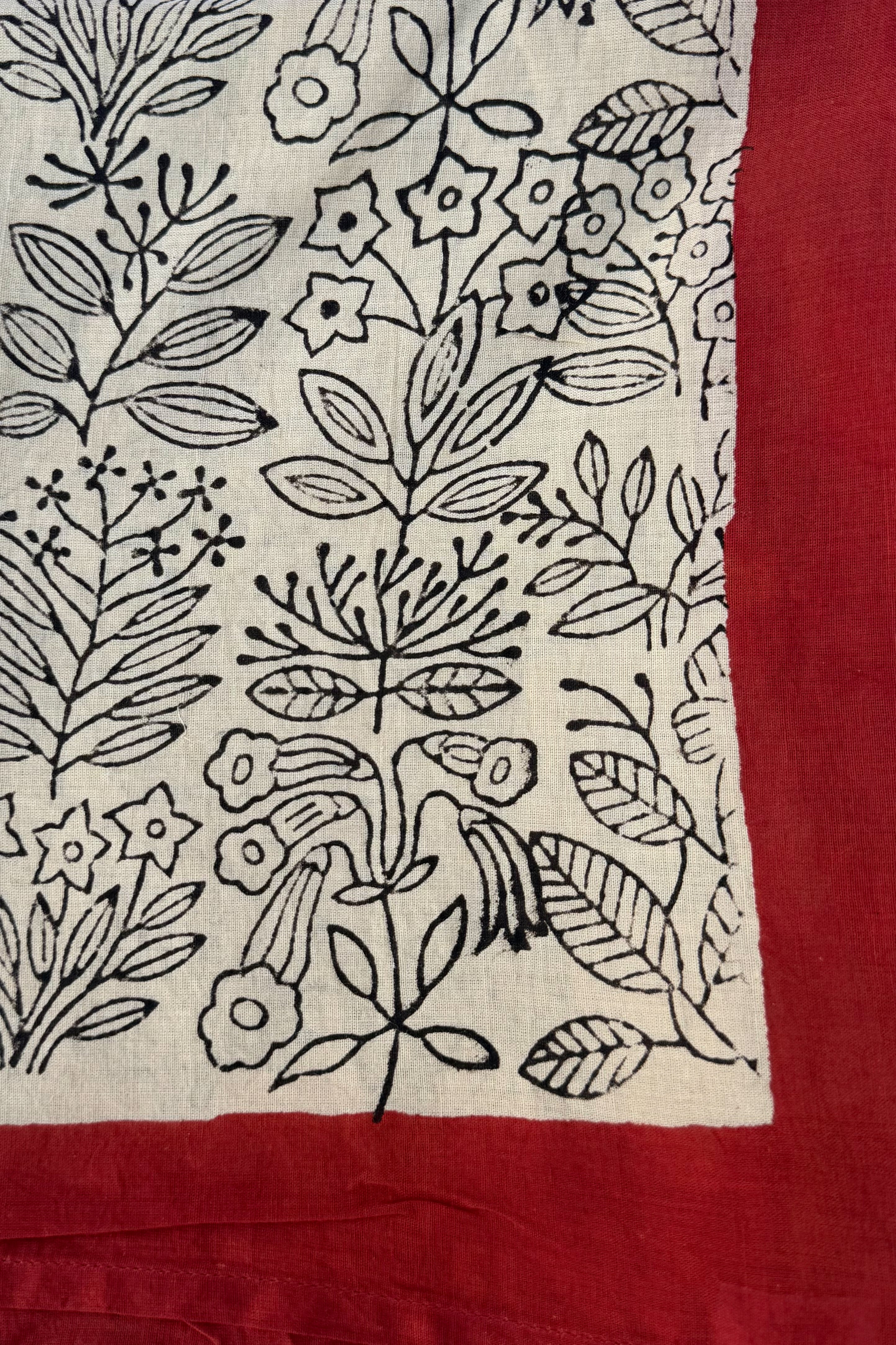 Cotton Scarf In Sandy Botanical
