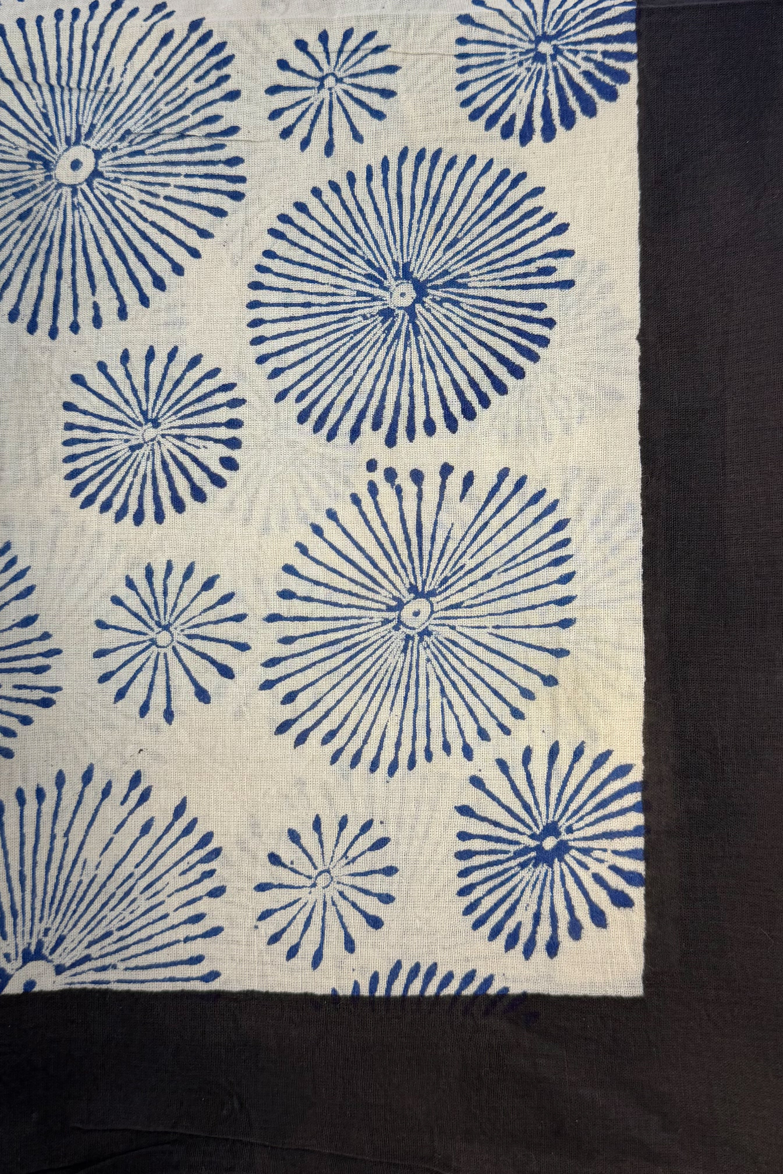 Cotton Scarf In Blue Urchin