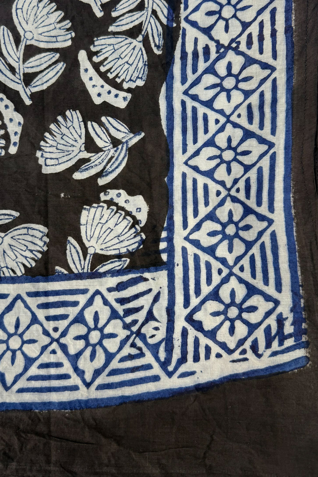 Cotton Scarf In Midnight Floral