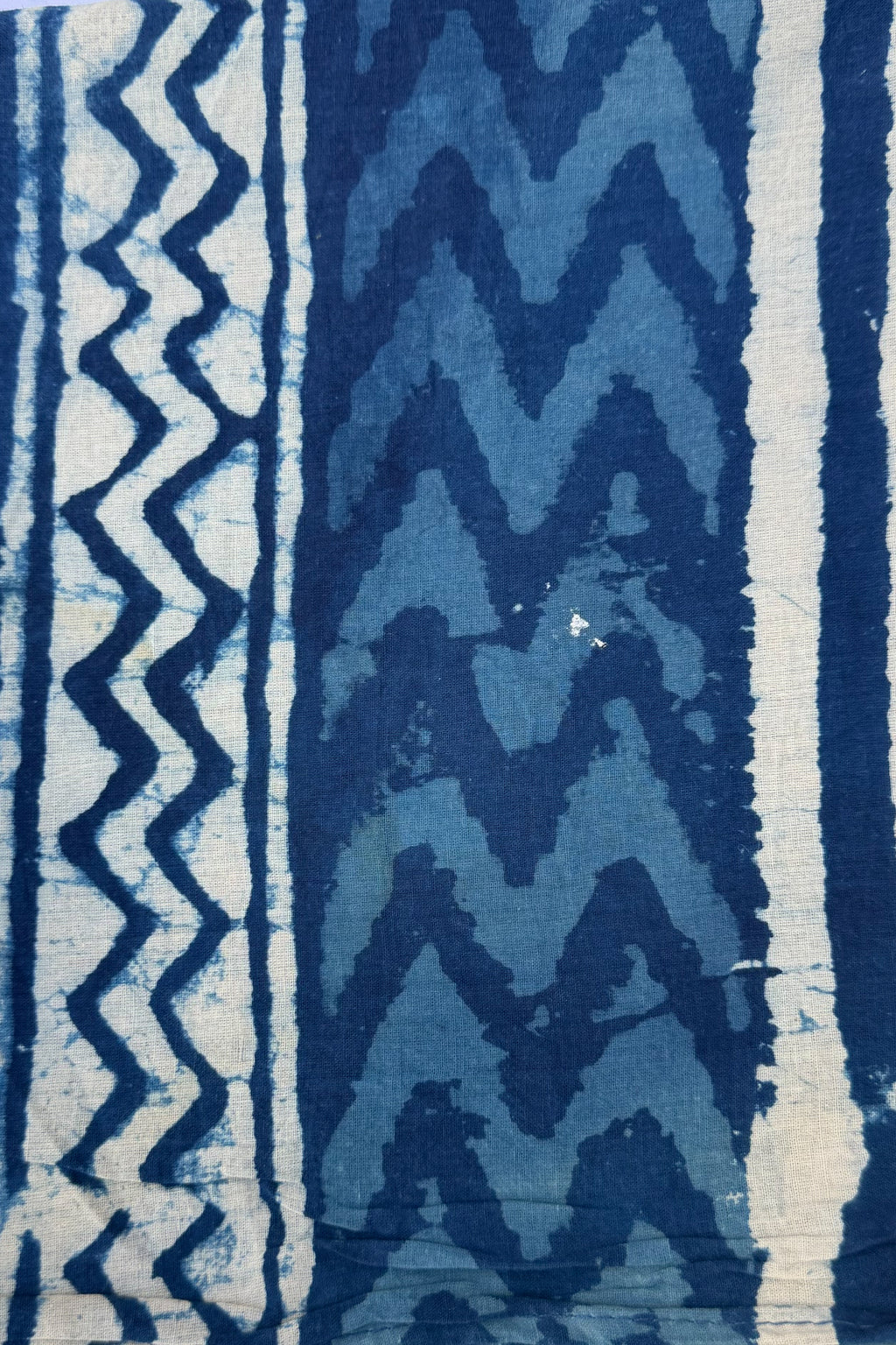 Cotton Scarf In Abstract Indigo