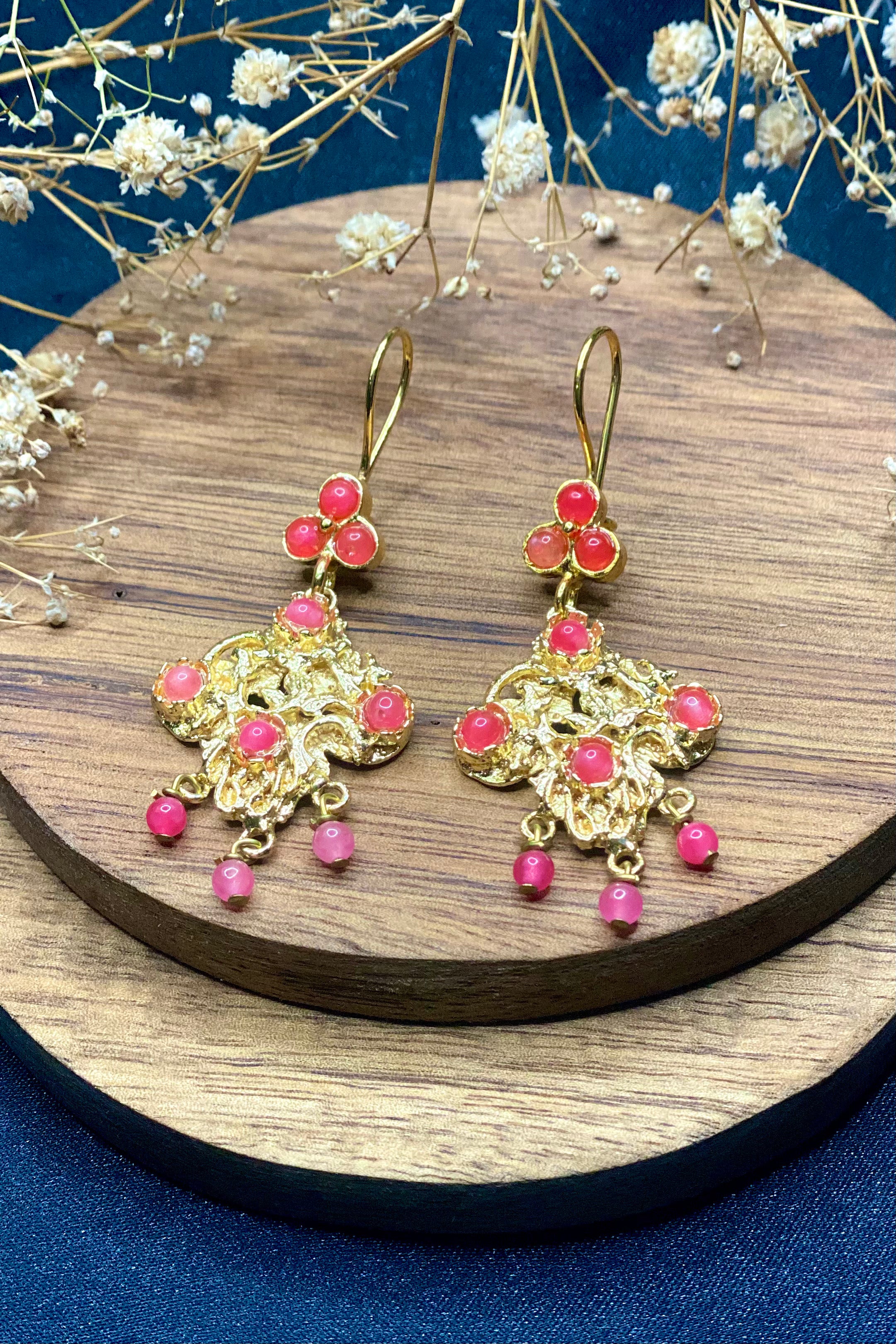 Devika Earrings In Pink