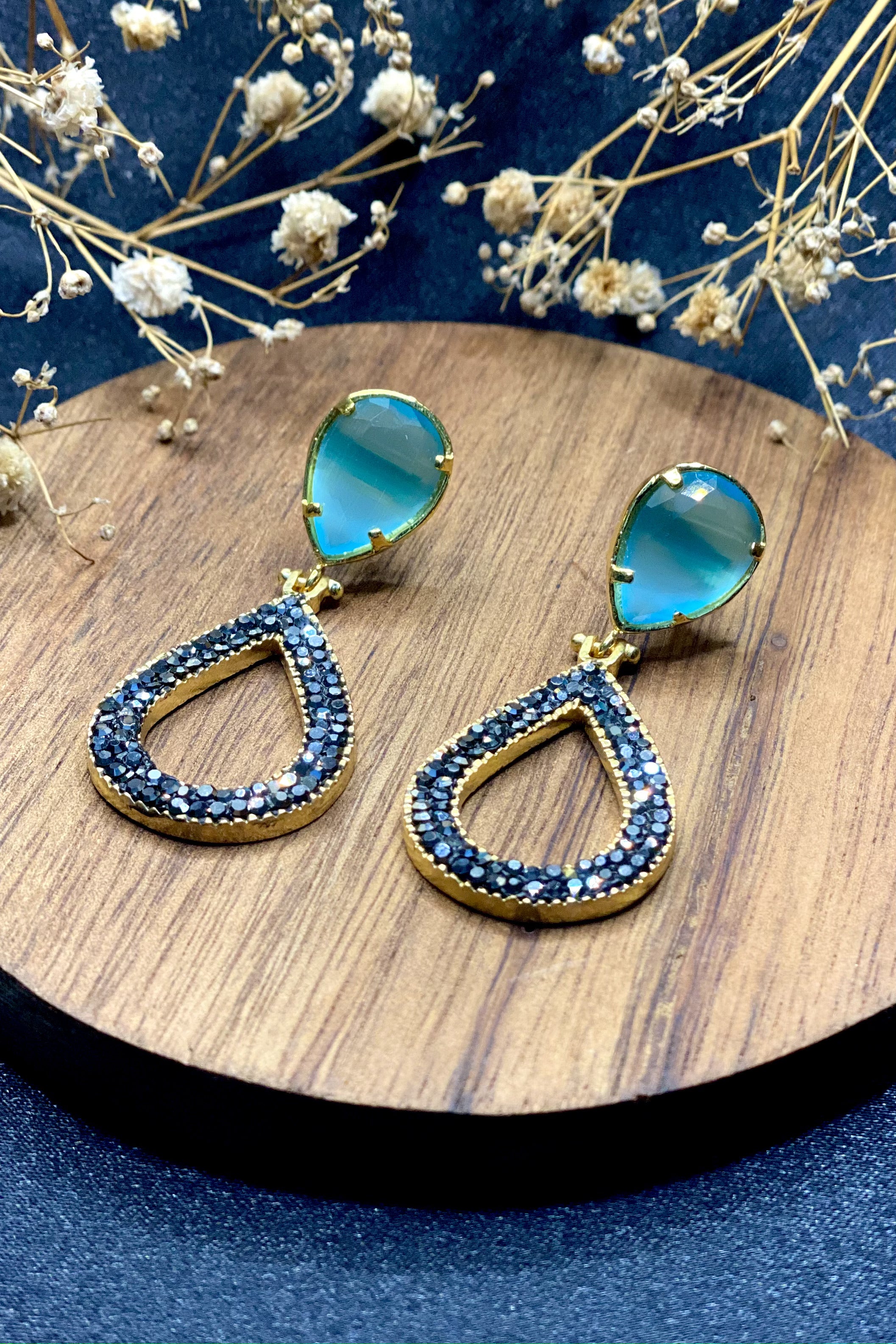 Kashvi Earrings In Blue