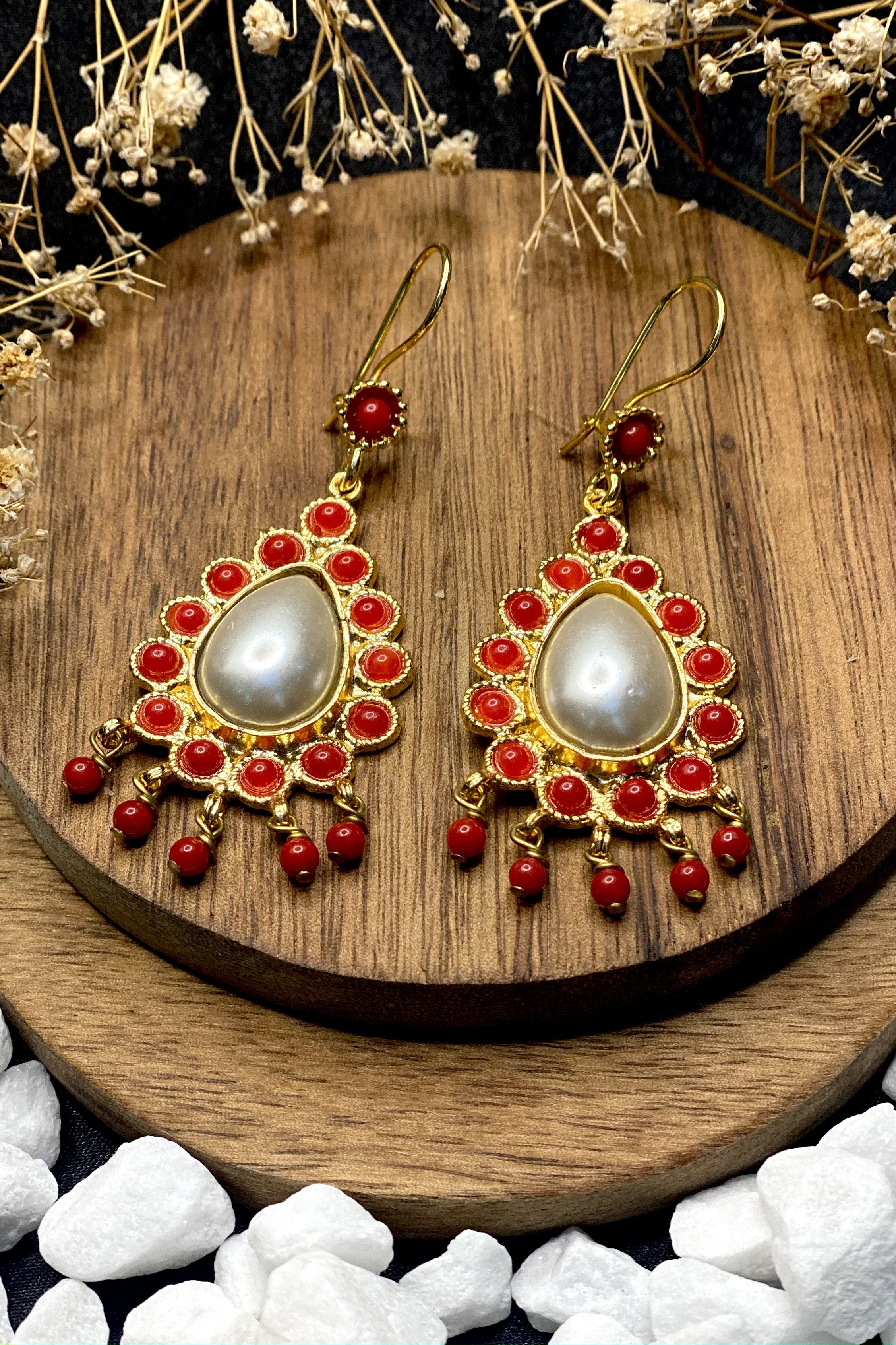 Farida Earrings In Red