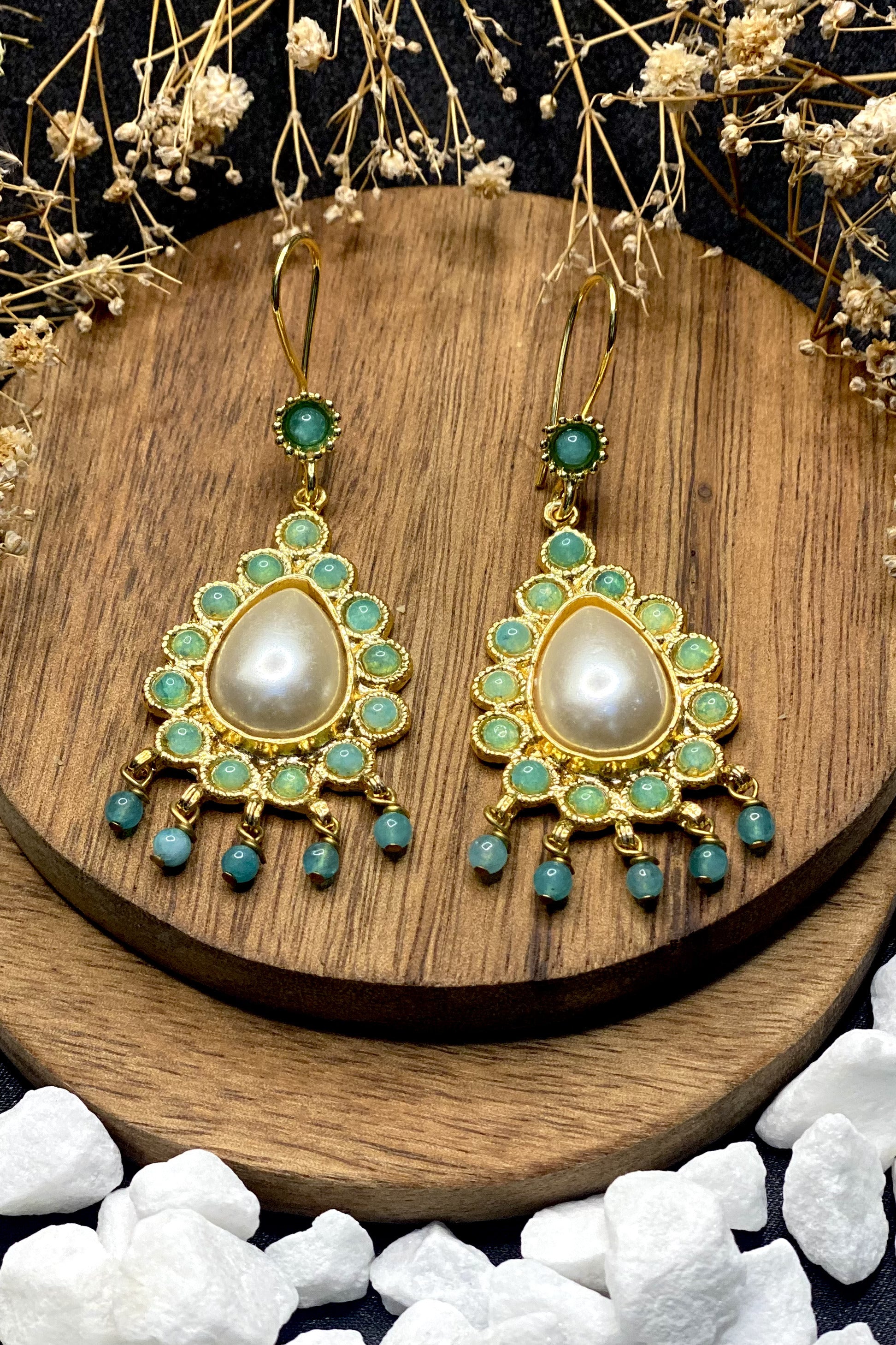 Farida Earrings In Jade