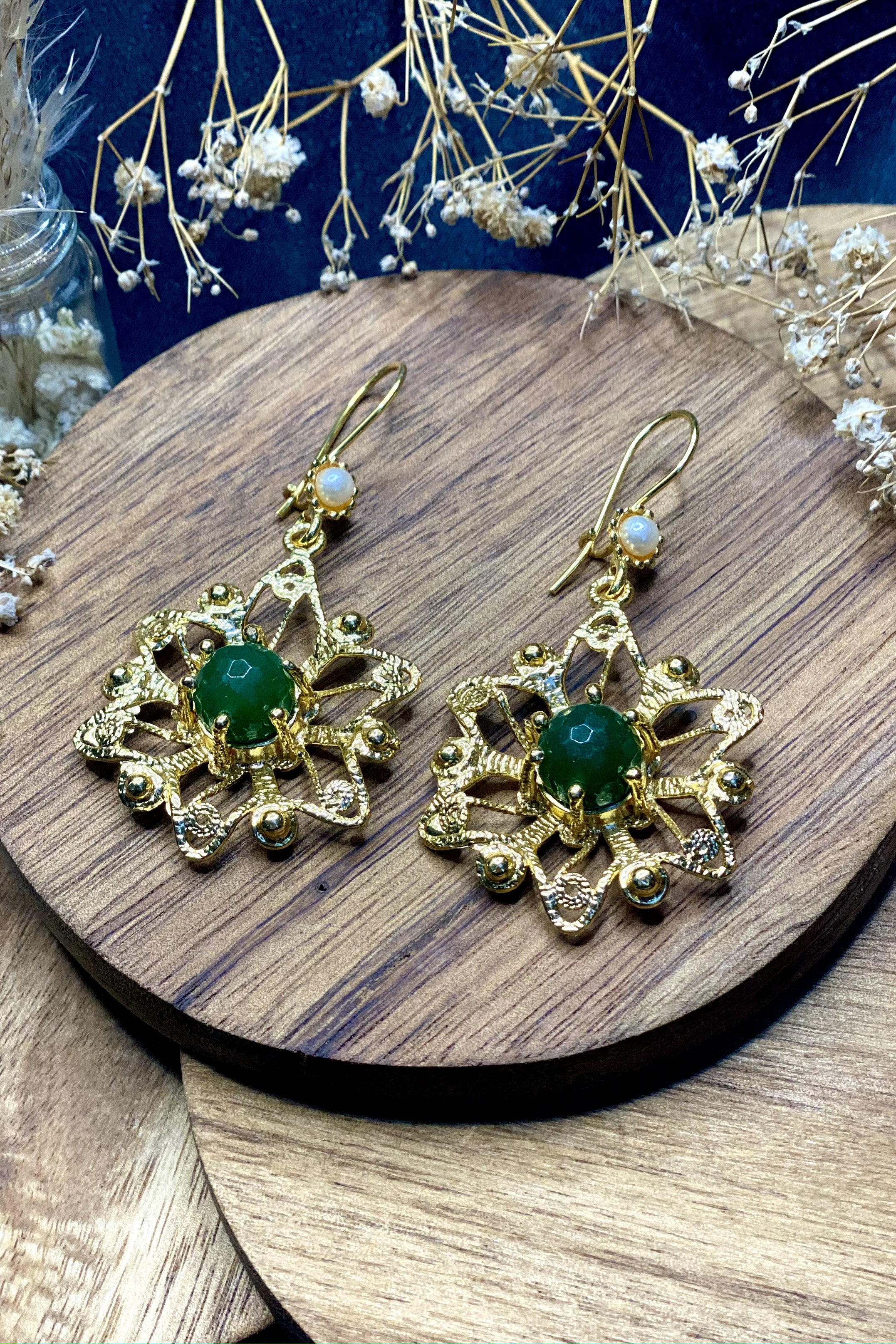 Rashmi Earrings In Green