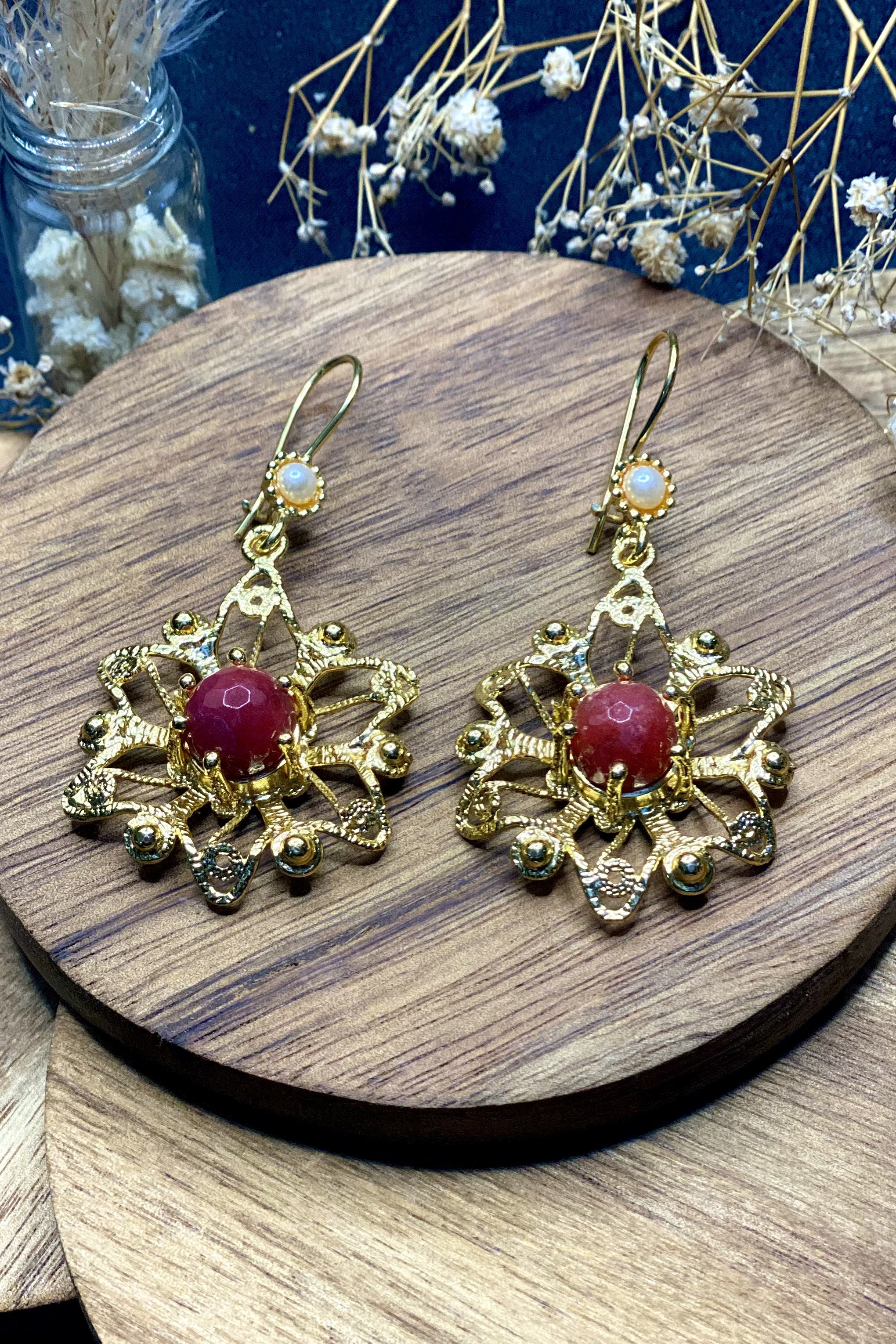 Rashmi Earrings In Red