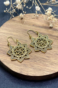 Golden Mandala Hoop Earrings