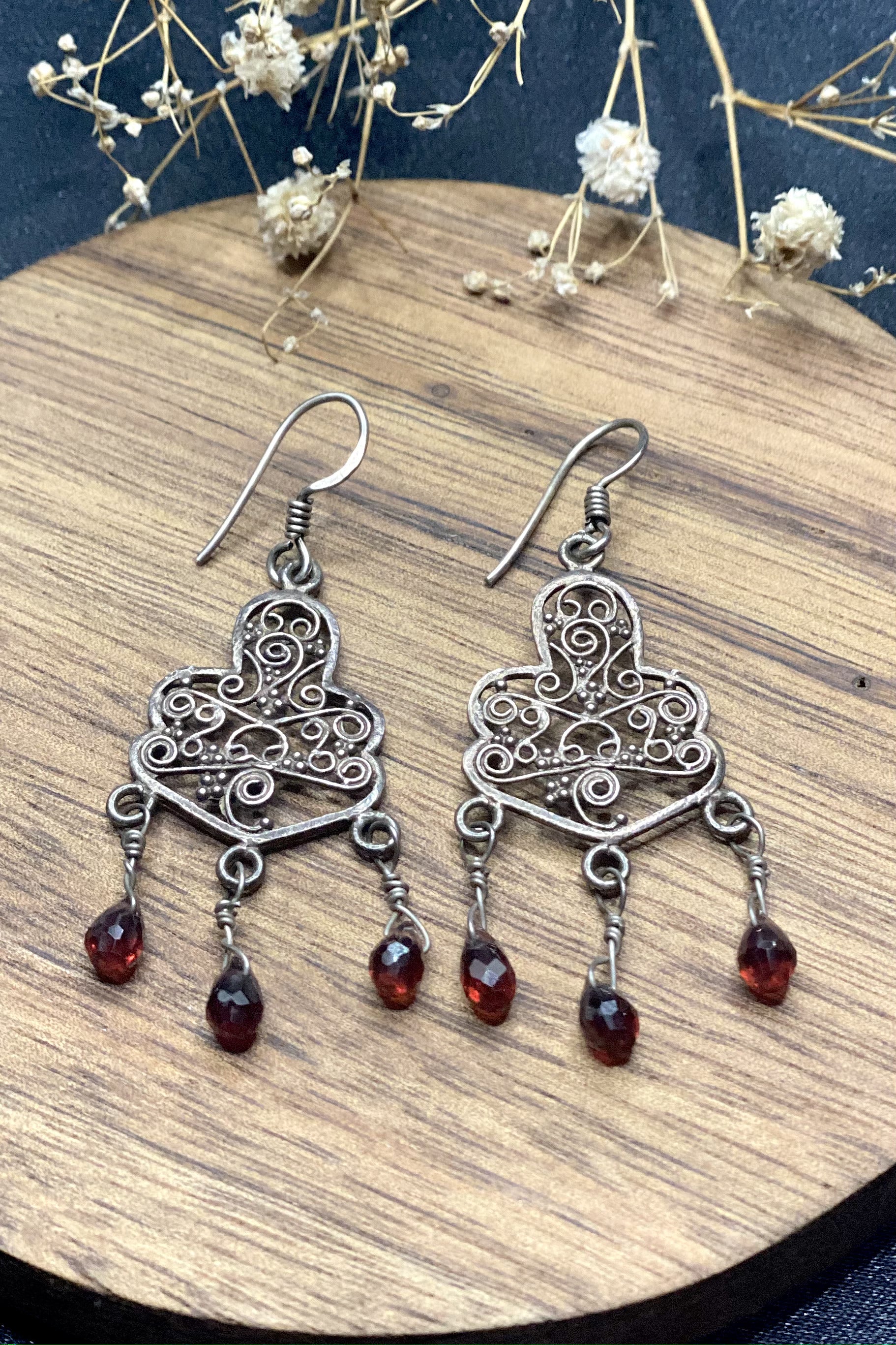Sterling Silver Moroccan Filigree Danglers
