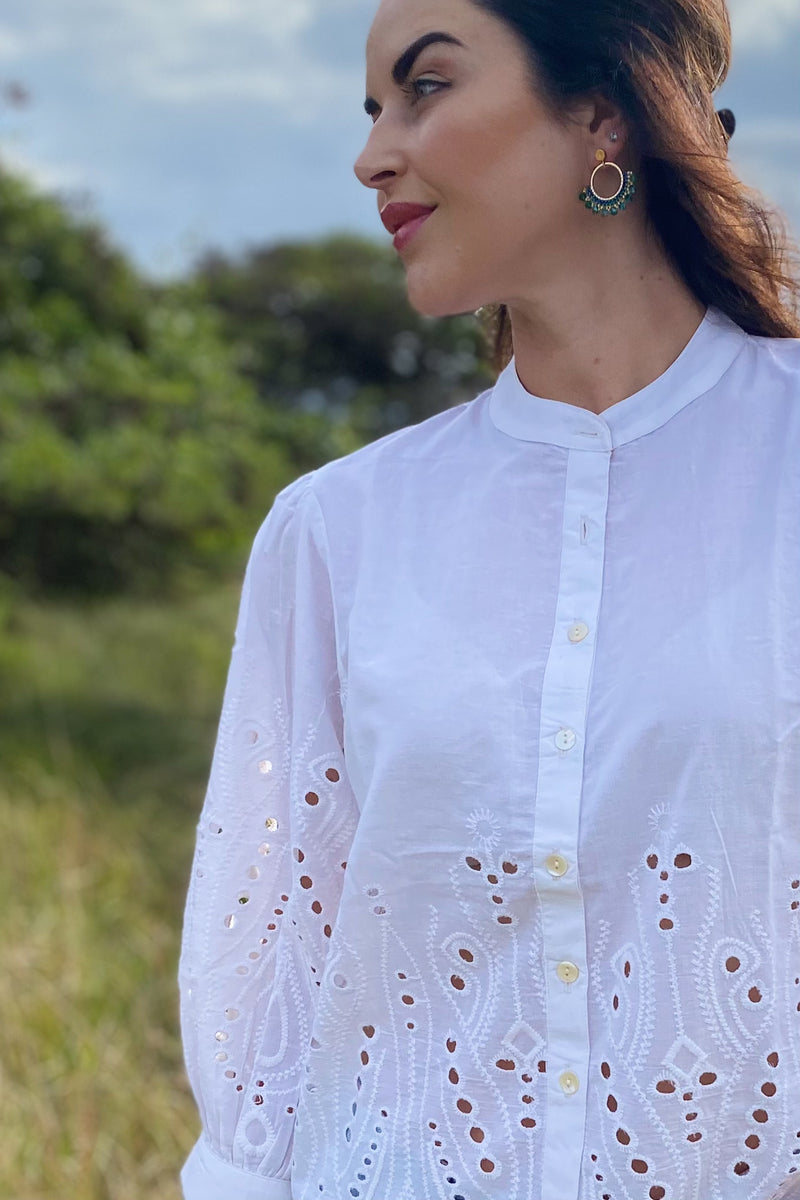 Amiya Blouse In Pearl