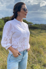 Amiya Blouse In Pearl