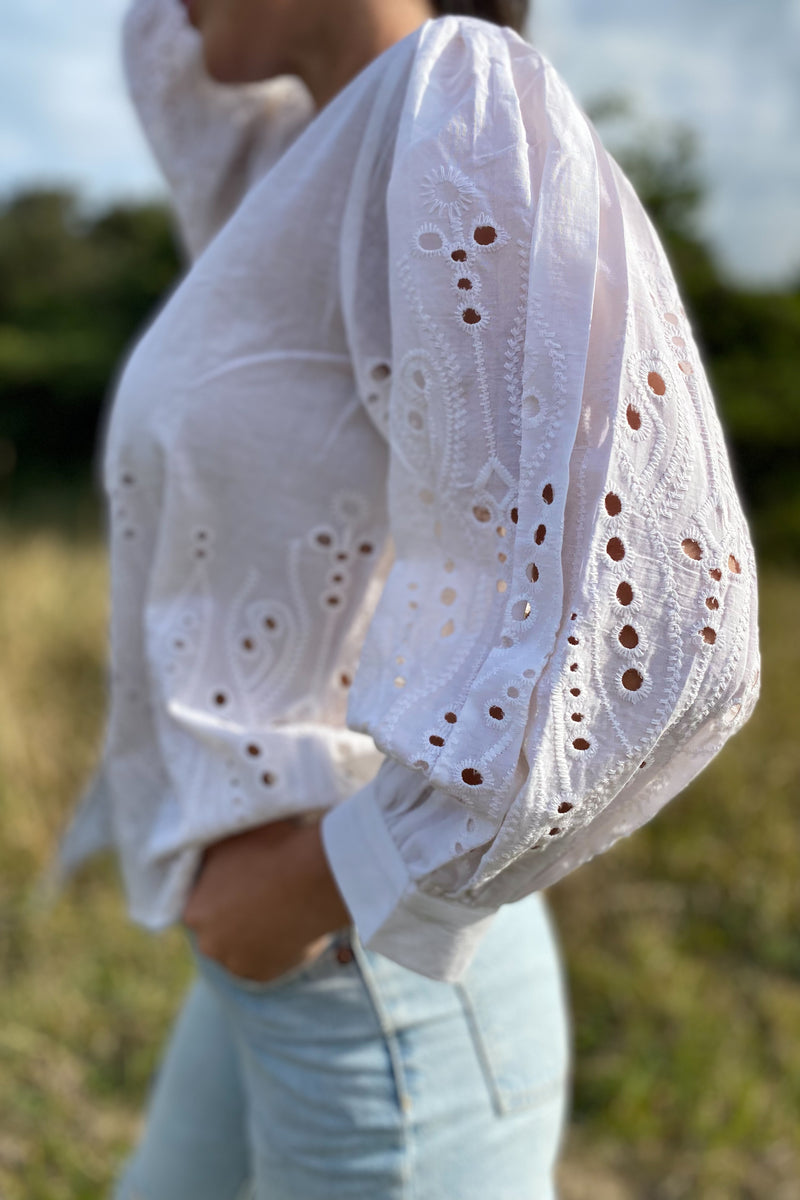 Amiya Blouse In Pearl