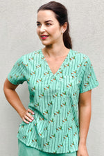 Strelitzia scrub top