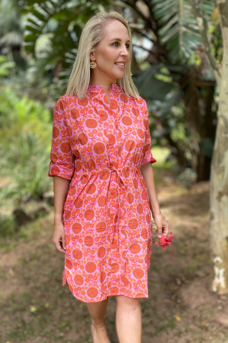 Marigold Dress In Perfect Pink