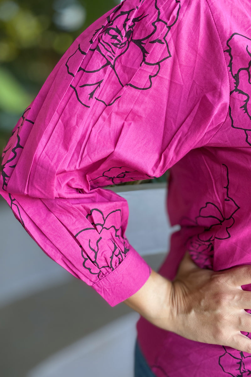 Fuchsia Rose Blouse