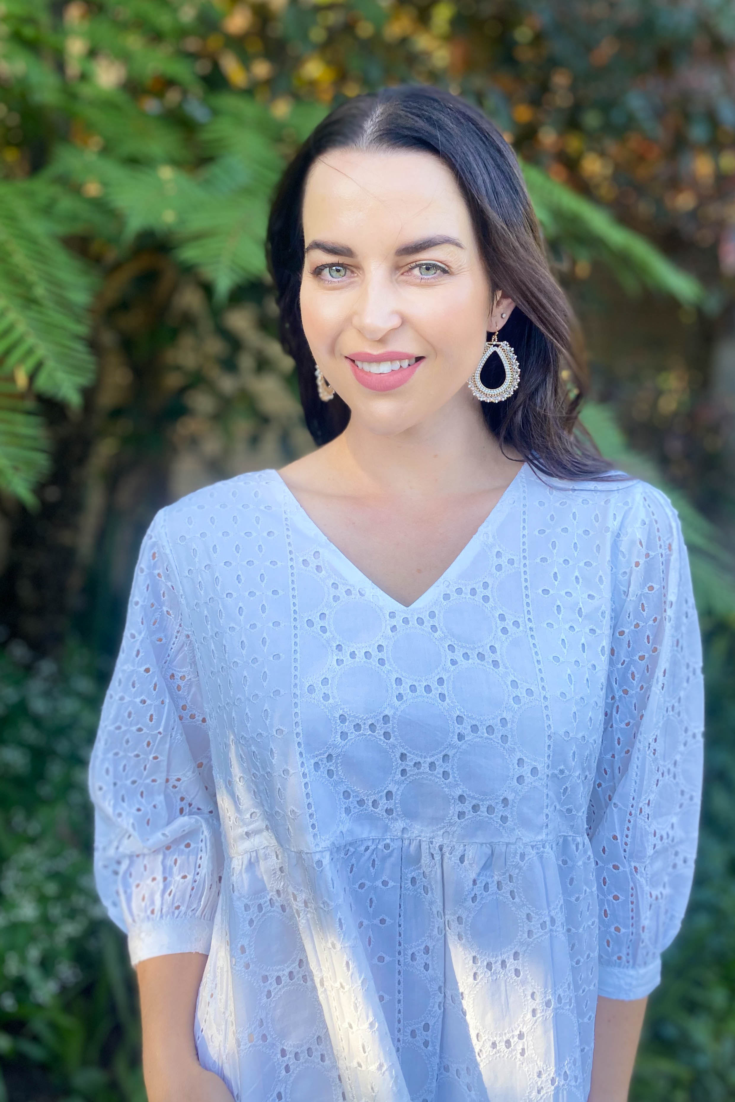 Oleander Dress In White