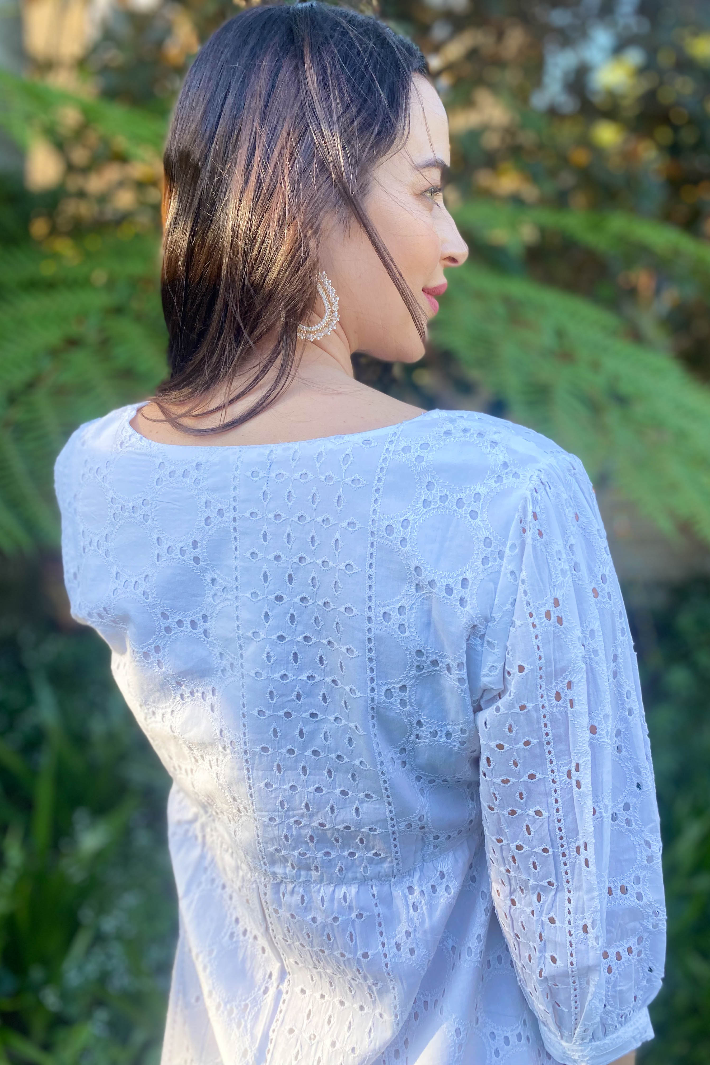 Oleander Dress In White