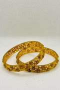 Golden Floral Filigree Bangle 12mm